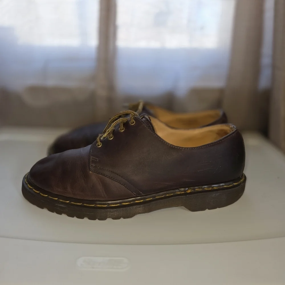Dr. Martens vintage England brown derby Brown Leather Men's Shoes